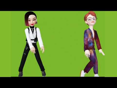 Cartoon dance green screen background video | green screen background cartoon video