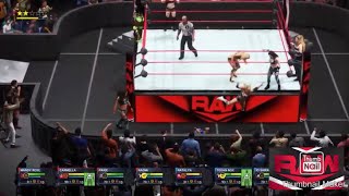 WWE 2k20 Raw womens mitb participants square of in an 8-Women tag team match