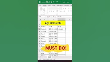 Calculate Age in MS Excel Automatically | Excel DATEDIF Function Trick!