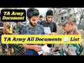 TA Army Bharti 2025 ll Document Kya kya Chyia ll All Document 📃 List ll TA Army Rally Document