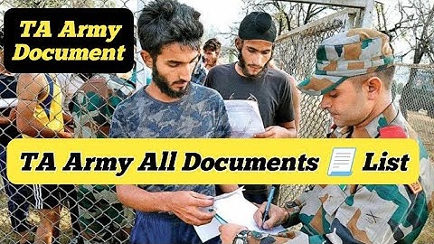 TA Army Bharti 2025 ll Document Kya kya Chyia ll All Document 📃 List ll TA Army Rally Document 