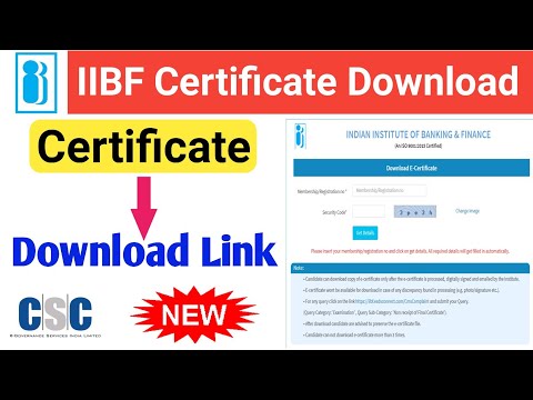 IIBF Certificate Download | IIBF BC Certificate Download | IIBF exam Certificate Download Link,IIBF