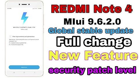 MIui 9.6.2.0 GLOBAL STABLE UPDATE ON REDMI NOTE 4 || BATTERY ISSUE SOLVED..
