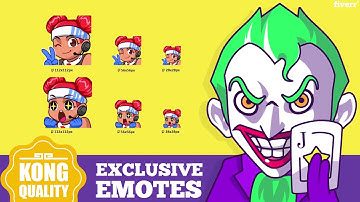 I will create high quality custom twitch emote and sub badges - Graphics for Streamers Services