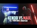 The Evolution of Obi Wan Kenobi VS Maul Lightsaber Duels