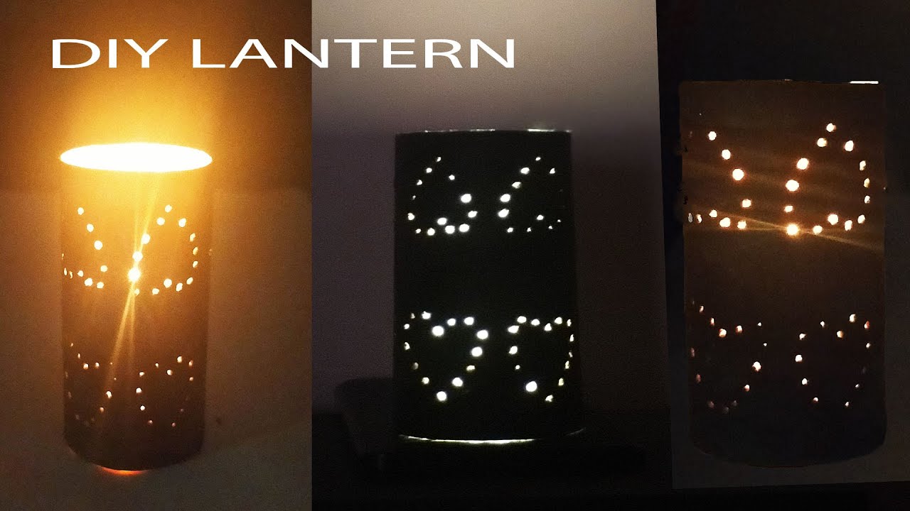 How to make a easy lantern | diy lantern using tissue roll | night ...