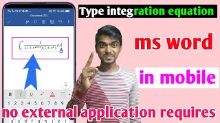 type integration ms word in mobile | How to write mathematical equations in ms word | screenshot 3