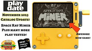 Playdate Catalog Update November 2023! Awesome New Game Space Rat Miner Play Tested Plus Many More!