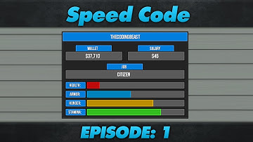 Speed Code : Episode 1 : DarkRP HUD V3