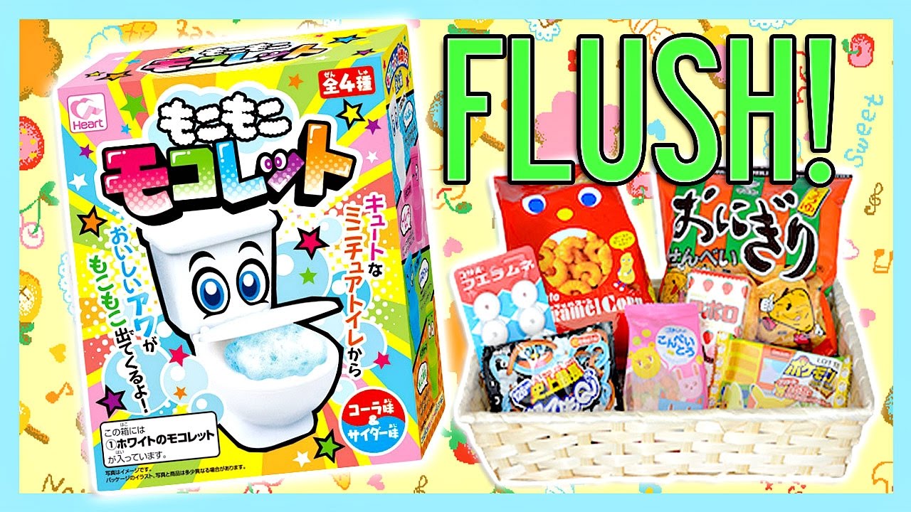 Japanese TOILET CANDY! Moko Moko Mokolet Fun Fizzing Ramune Cola YouTube
