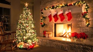 8h) Cozy & Relaxing Christmas Carol Medley 5 / Relaxing Melody with Soft Sound of Firewood :)