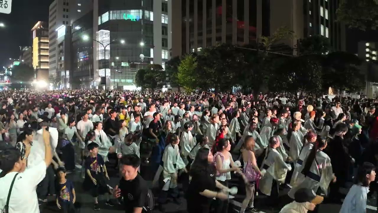 [4k]🍑岡山桃太郎まつり　岡山市役所筋総踊り