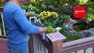 Set of 2 Large Adjustable Deck & Railing Planters on QVC