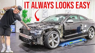 FIXING MY GIRLFRIENDS WRECKED AUDI RS5