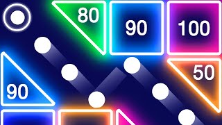 Bricks Breaker - Glow Balls Gameplay | iOS, Android, Puzzle Game screenshot 4