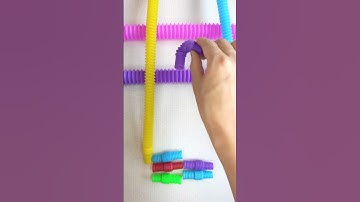 🌈🌈🌈POP Tubes Robot Sound ASMR Creating satisfying  #diy #asmrsounds #relaxing #creative