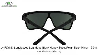 Spy FLYNN Sunglasses Soft Matte Black Happy Boost Polar Black Mirror   2 0 8 5 screenshot 4