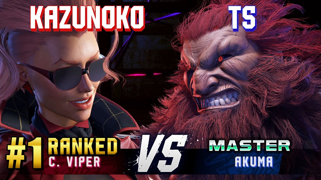 SF6 ▰ KAZUNOKO (#1 Ranked C.Viper) vs TS (Akuma) ▰ High Level Gameplay