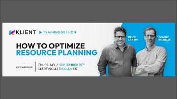 Klient Knowledge Session: How to Optimize Resource Planning