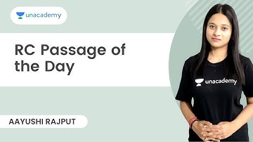 RC Passage of the Day | Aayushi Rajput | Unacademy CLAT