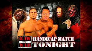 The Undertaker & Kane vs The Rock, Mankind & Ken Shamrock 3 on 2 Handicap Match 9/28/98 (1/2)