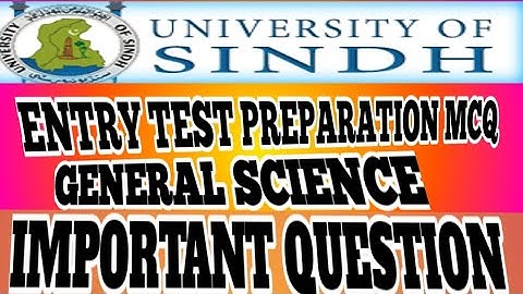 General science|important question|Sindh University entry Test Preparations 2024|jamshoro University