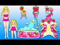 Rapunzel Mother &amp; Daughter Decorate Strawberry Home - DIY House Paper Crafts - Barbie Story &amp; Crafts