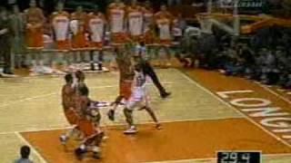 John Wallace with the steal and1 vs. Arkansas 1995 NCAA tournament second round