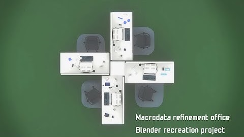 Severance Macrodata refinement office 3D tribute