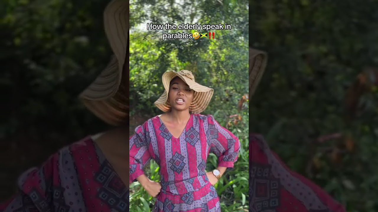 How the Jamaican elderly speak in parables