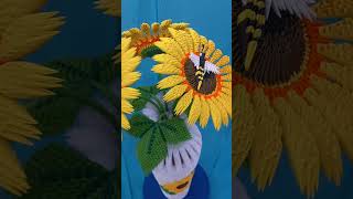 Modular origami, sunny flower/Модульное оригами, солнечный цветок.