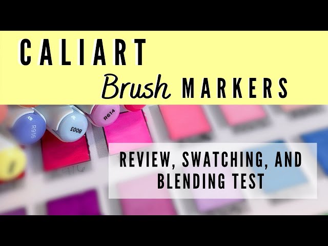 Swatching of the 101 Caliart Brush Tip Alcohol Markers 