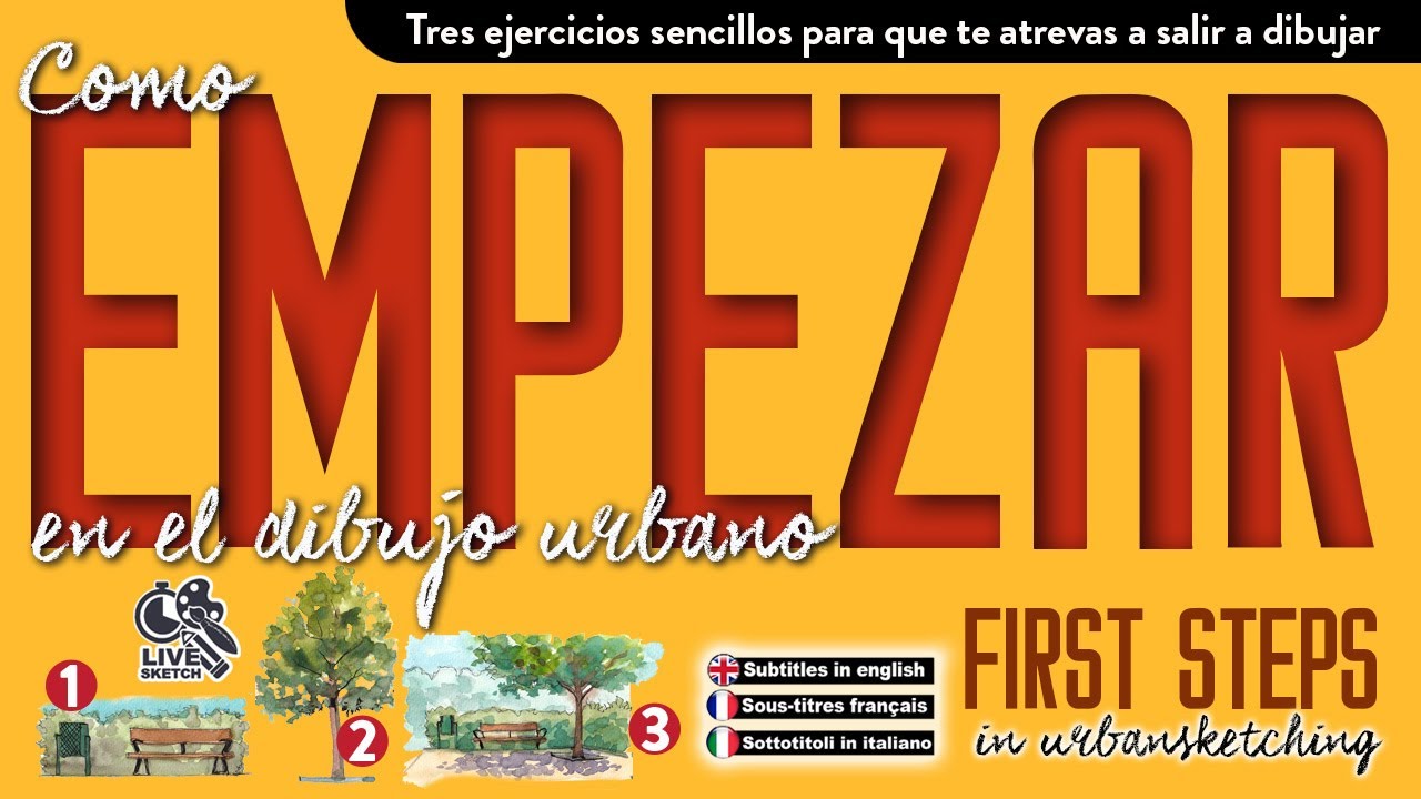Como empezar en el dibujo urbano con 3 ej. Sal a la calle a dibujar. First steps in urbansketching.