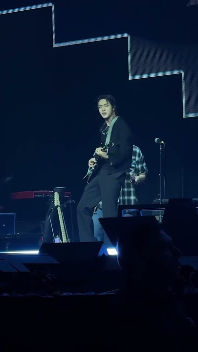 Guitarist Kim Soekjin for real 🎸💜 #jin #btsarmy #bts #concert #trending #shorts #foryou