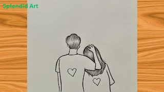 Drawing cute couple-simple and easy