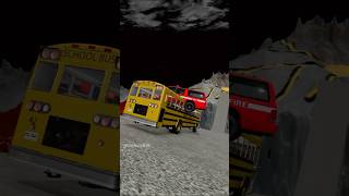Dansworth bus Vs fire car vs lava beamngdrive truck cars toys fire shorts lava bus