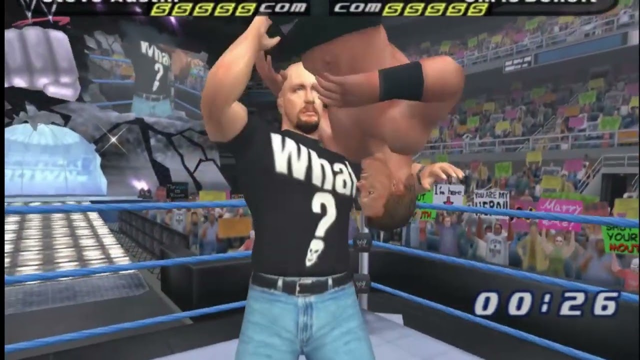 'Stone Cold' Steve Austin vs Chris Benoit [Singles Match] [WWF SmackDown!:  Just Bring It!]