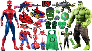 Spiderman VS Hulk Toys Collection Unboxing ReviewCloakRobotsMaskglovesShieldLaser sword