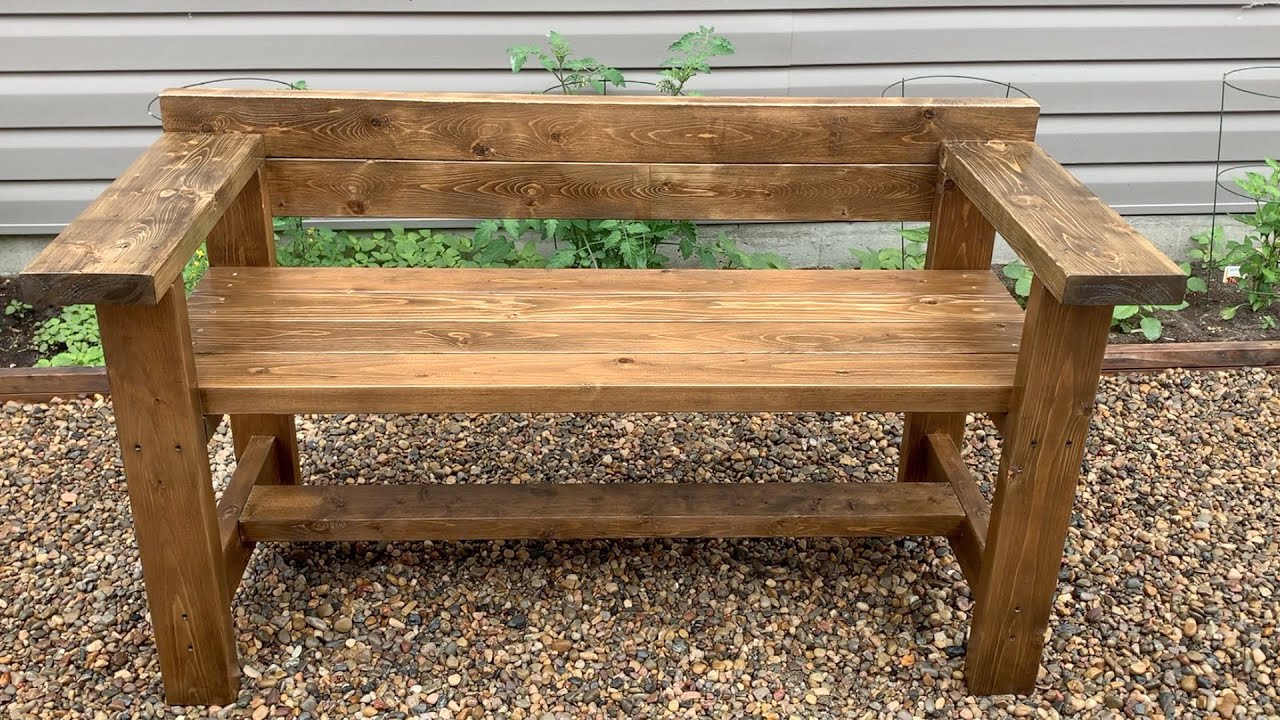FARMHOUSE OUTDOOR BENCH Easy DIY Project YouTube
