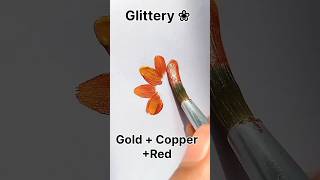 Just watch it Glittery Easy ❀ Flower ✨ Gold+Silver+Red satisfying satisfyingvideo