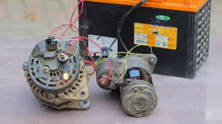 How to Connection Car Alternator And Starter Motor Wiring Together | How to Wire Starter