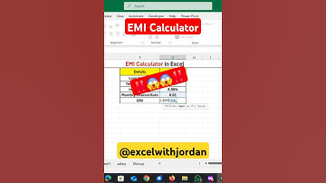 EMI Calculator 😱#excel #excelhacks #exceltips #exceltricks #365 #excelshorts #shortvideo #shorts