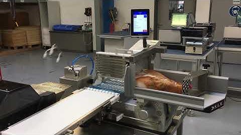 S.A.M. vollautomatische Aufschnittmaschine mit Band und Waage / X3. + FBW (Werksvideo)