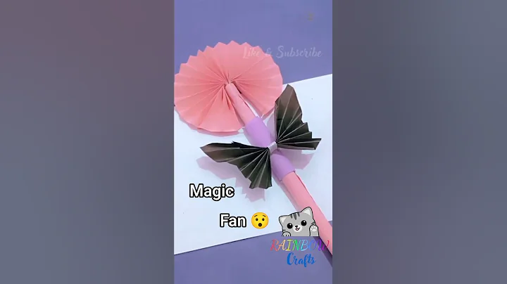 Paper Fan 😄😉 try it! #shorts #papercraft Rainbow Crafts #artandcraft