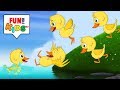 Five little ducks  nursery rhymes  best kids songs  funforkidstv