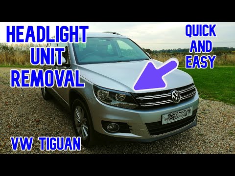 VW Tiguan 2008-2017 Headlight removal. How to remove the headlight unit on the Volkswagen Tiguan.