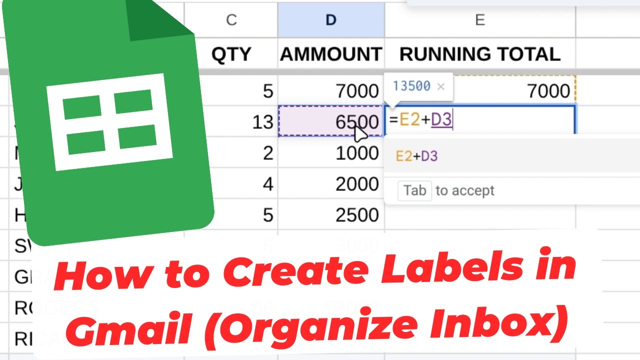 How to Create Running Total in Google Sheets (Cumulative Sum) - YouTube