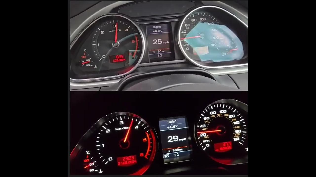 Audi Q7 3.0 TDI 6 speed vs 8 speed 0-60 MPH - YouTube