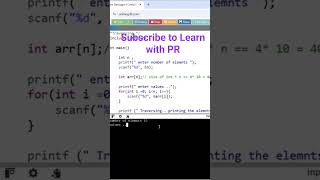 Traverse an array