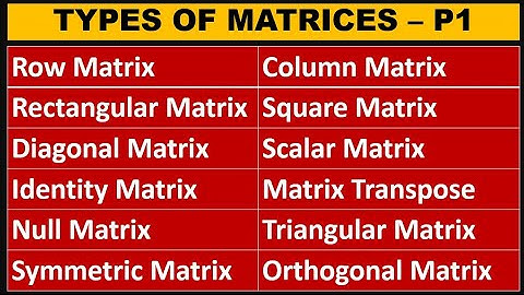 Types of Matrix with examples using Python | Scalar, Rectangular, Square, Null, Triangular - P10